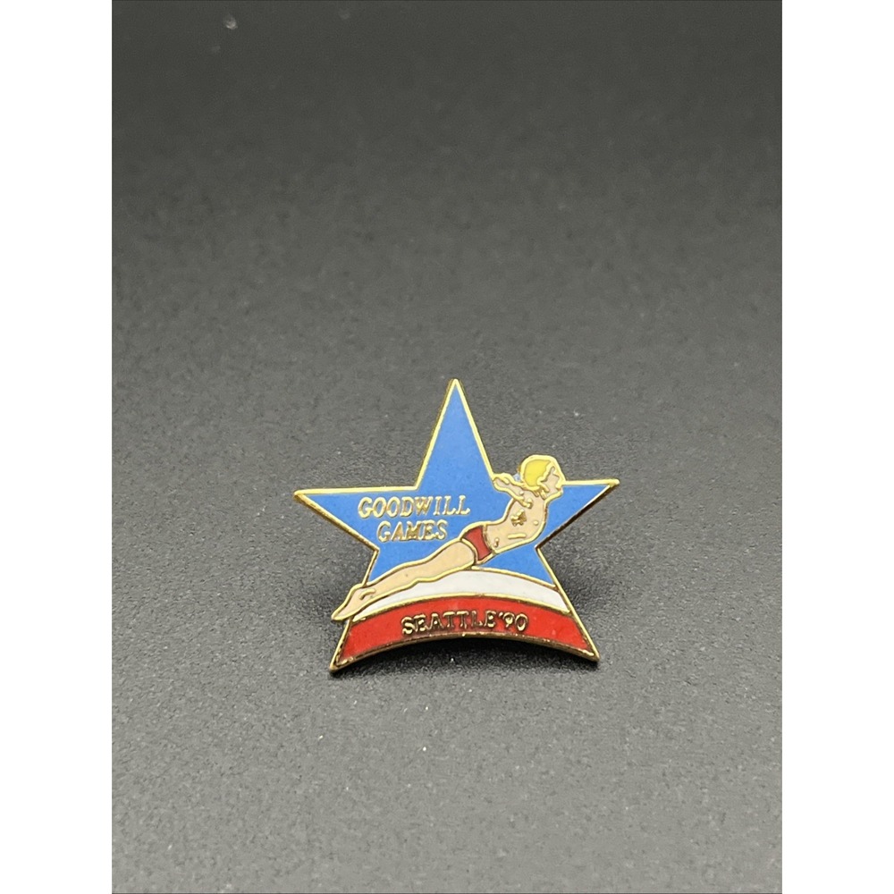1990 Seattle Goodwill Games Diving Event Lapel Hat Pin